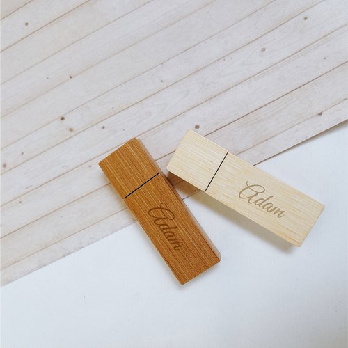 蒔設計 【蒔設計-客製化】64G 天然竹質感隨身碟 USB