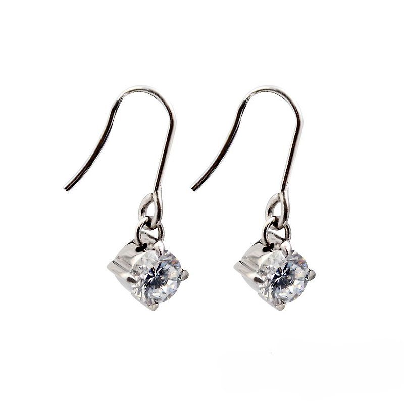 Sparkling titanium earrings - Earrings & Clip-ons - Gemstone Blue