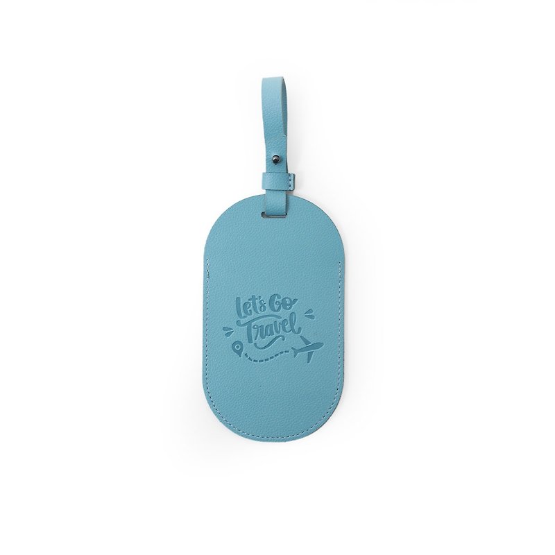 Classic luggage tag-jazz gray blue - Luggage Tags - Other Materials 