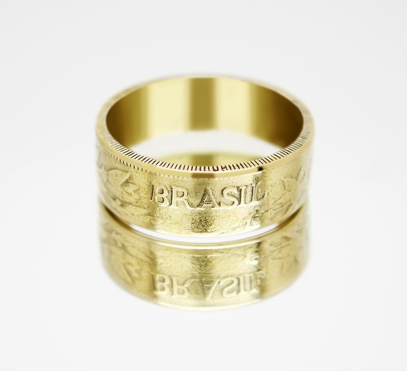 Brazil Coin Ring 1000 reais 1924-1931 coin rings for men coin rings for women - แหวนทั่วไป - โลหะ 
