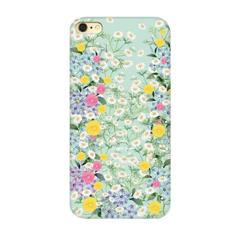 Aqua Fantasy Fun Daisy Phone Case - เคส/ซองมือถือ - วัสดุอื่นๆ สีเขียว