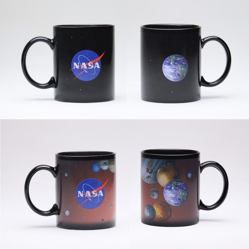 科學馬克杯系列/NASA太陽系感溫變色杯 - 咖啡杯/馬克杯 - 瓷 白色