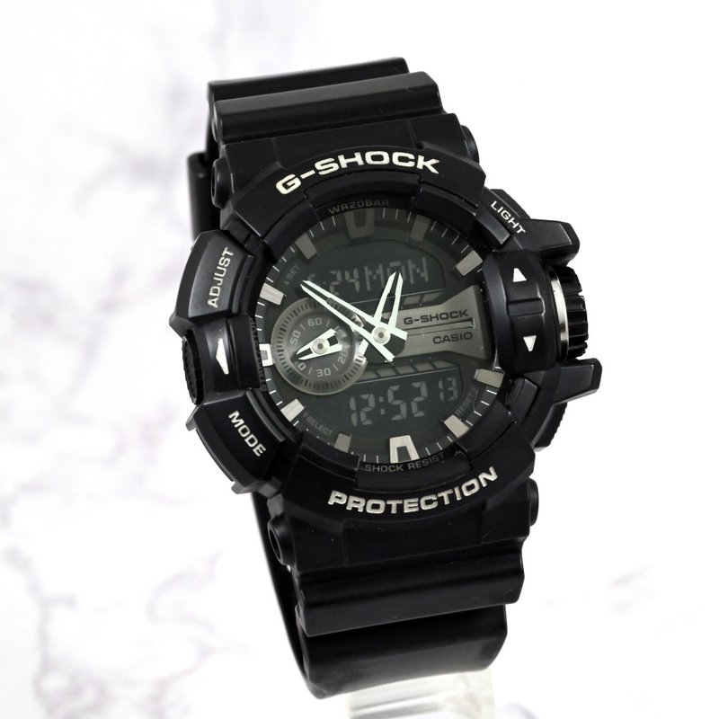 Free Shipping CASIO G-SHOCK Ana-Digi Men's Watch Quartz Rubber Resin GA-400GB - นาฬิกาผู้หญิง - ยาง สีดำ