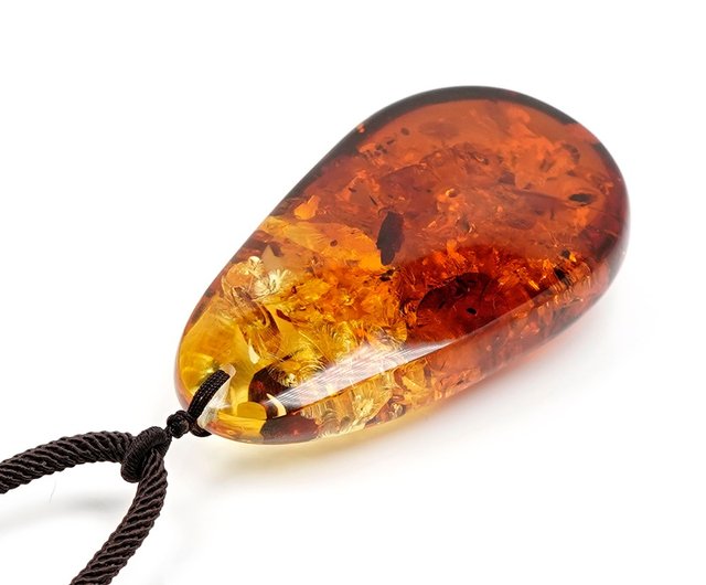 Zhengjia Jewelry]蝋琥珀トップ高純度水琥珀 28g ウォーター