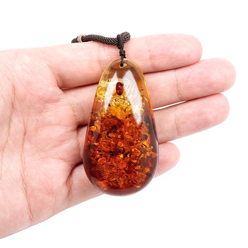Zhengjia Jewelry]蝋琥珀トップ高純度水琥珀 28g ウォーター