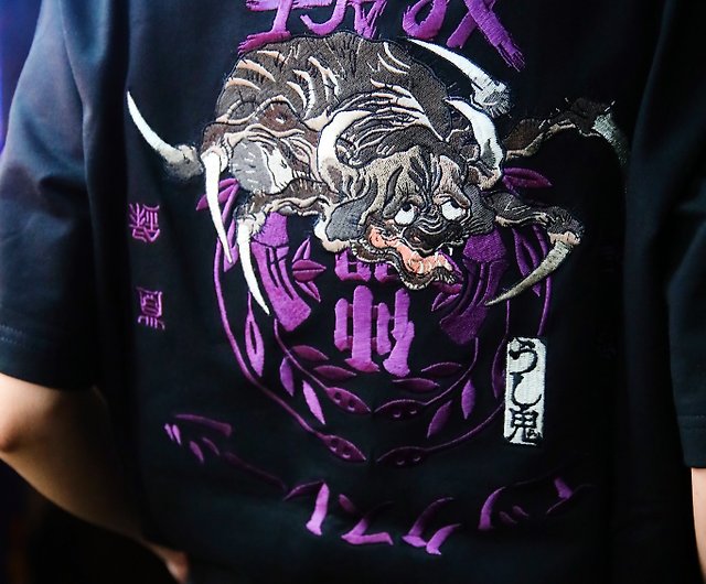 日本妖怪牛鬼短T 黑- 設計館XRAGE（エックスレージ） 男T 恤- Pinkoi