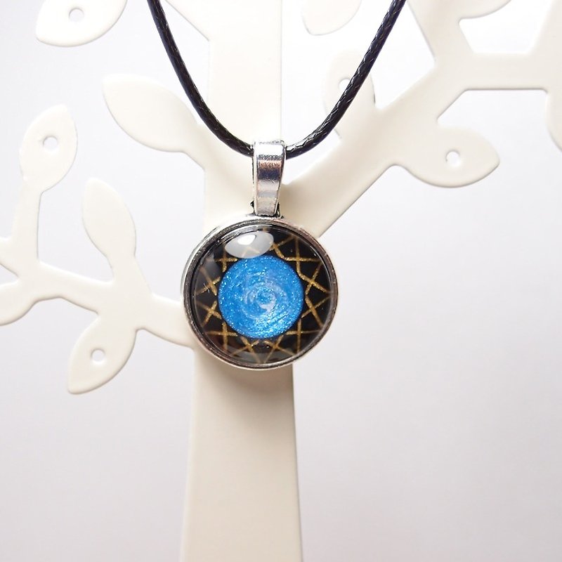 Fox Garden Hand-painted Star Wars Galaxy / Birthday Gift / Valentine's Day gift - Necklaces - Acrylic Blue