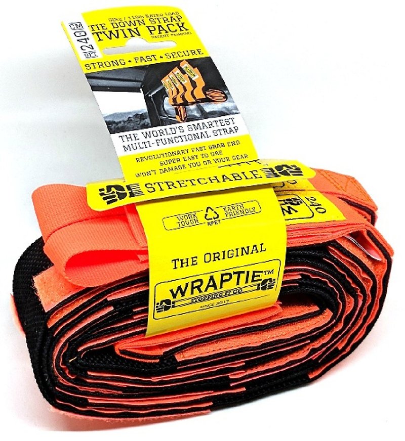 WRAPTIE 多用途伸縮綁繩 (100%回收材料製造) - 收納箱/收納用品 - 其他材質 黑色