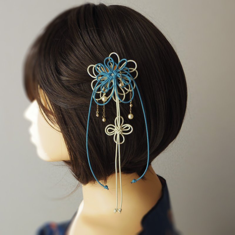 Small hair comb Himetaru is hot - Hair Accessories - Polyester Blue