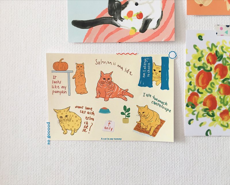 Foodie Cats Sticker - 貼紙 - 紙 