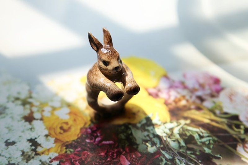 And Mary森林野兔戒指 - 戒指 - 瓷 