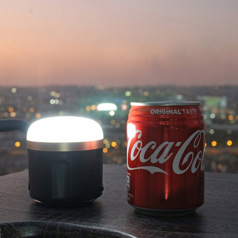 月光USB電充燈-黑 /露營燈用品收納 戶外烤肉照明連假旅遊 - 野餐墊/露營用品 - 防水材質 黑色