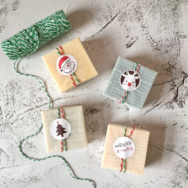 Free Christmas packaging | Enjoy it with the purchase of any single soap in the design gallery | No additional purchase required - กล่องของขวัญ - กระดาษ หลากหลายสี