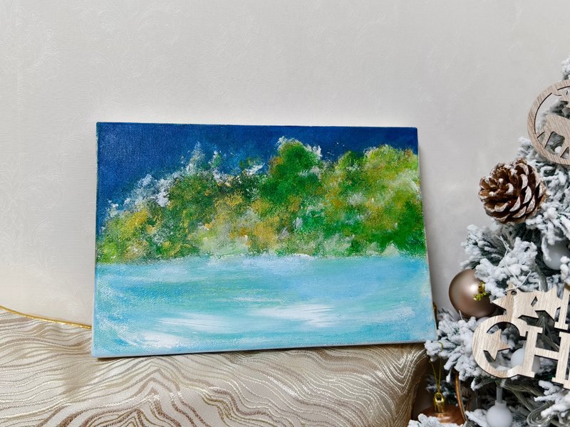 Acrylic watercolor painting/frameless painting/landscape painting/healing painting/original painting/decorative painting - โปสเตอร์ - ผ้าฝ้าย/ผ้าลินิน 