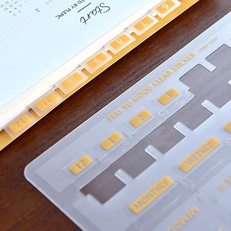 PLEPIC Cool and Wonderful Sticker-Matte Label Index Sticker-Orange、PPC95536 - シール - プラスチック イエロー