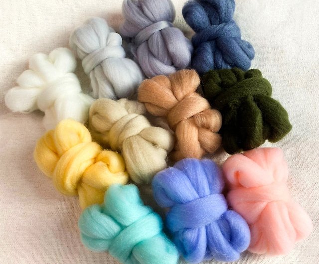 Wool felt multi-color yarn material Four-color group discount