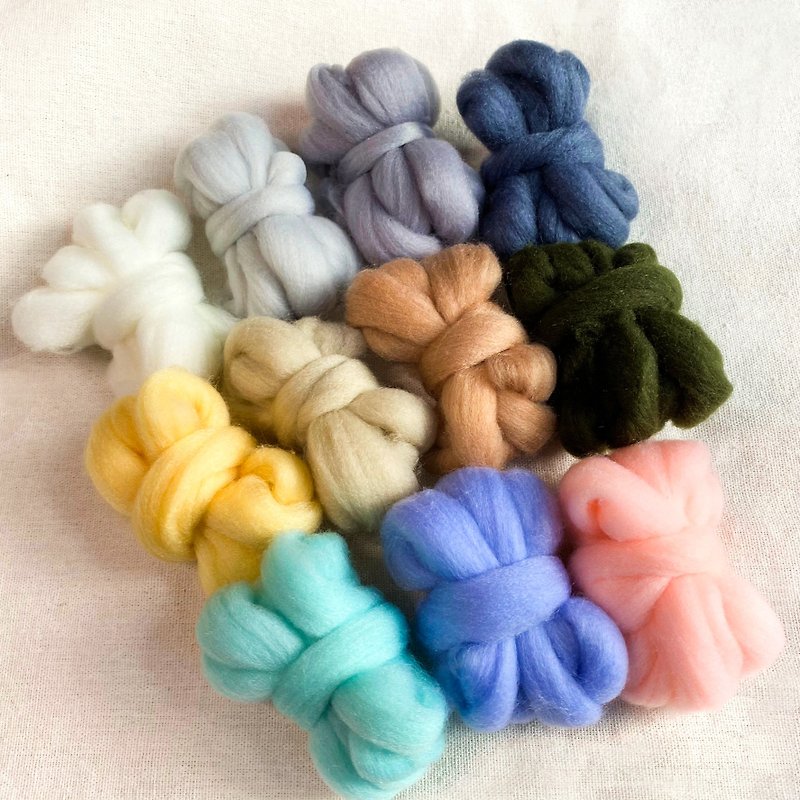羊毛フェルト多色羊毛素材4色セット割引織DIY材料あり - 編み物/刺繍/羊毛フェルト/裁縫 - コットン・麻 多色