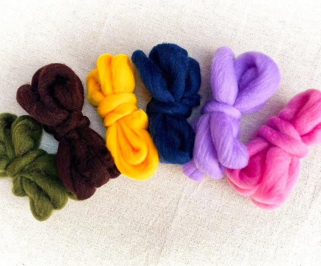 Wool felt multi-color yarn material Four-color group discount