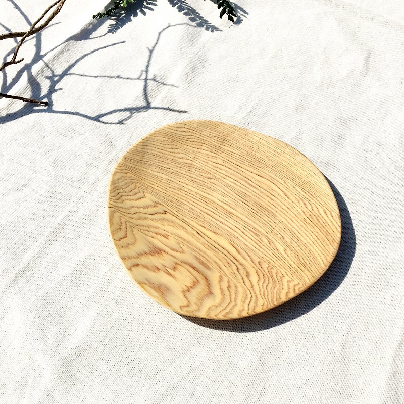 Wood Dessert Plate/  Fukien Cypress B - Small Plates & Saucers - Wood 