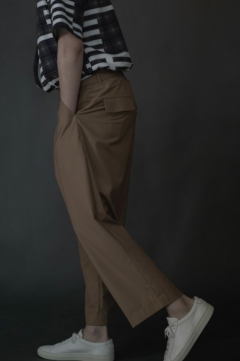 Soft Tailored Pants | Camel - Men's Pants - Polyester Khaki
