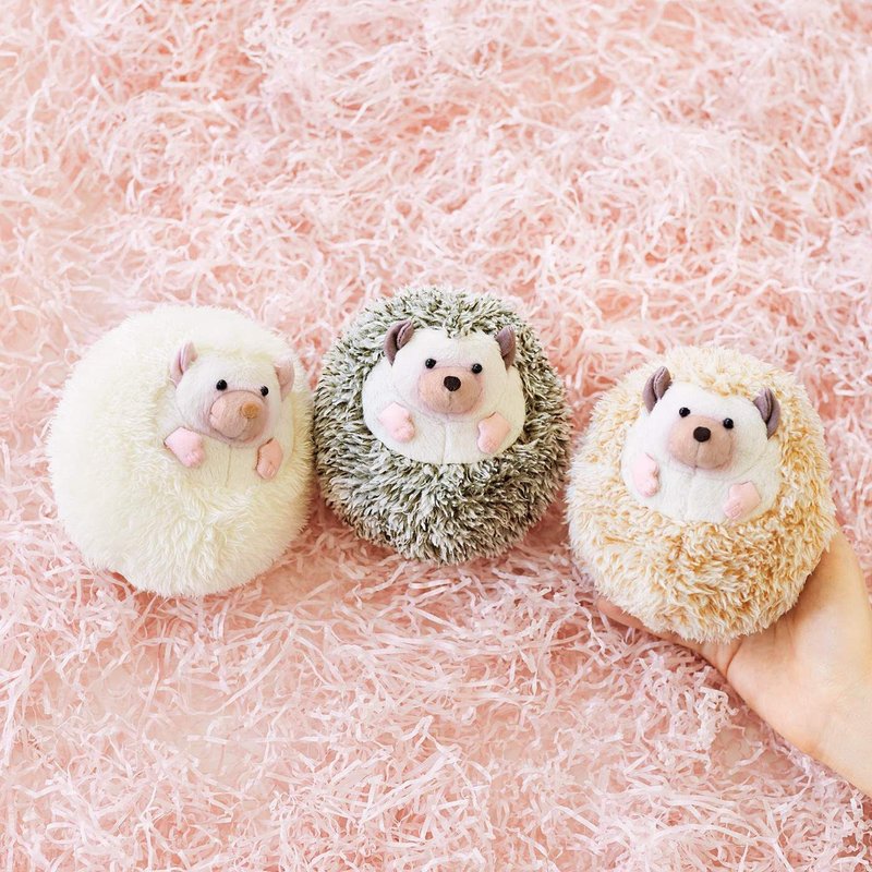 【YOU+MORE!】Round hedgehog shaped storage bag - กระเป๋าเครื่องสำอาง - เส้นใยสังเคราะห์ 