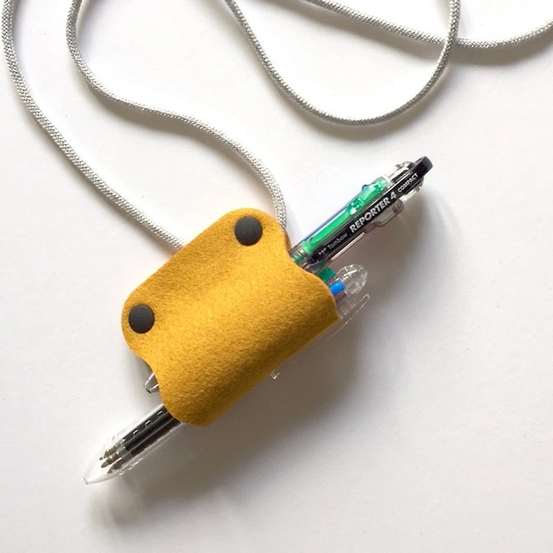 Pen holder W mustard - อื่นๆ - เส้นใยสังเคราะห์ สีส้ม