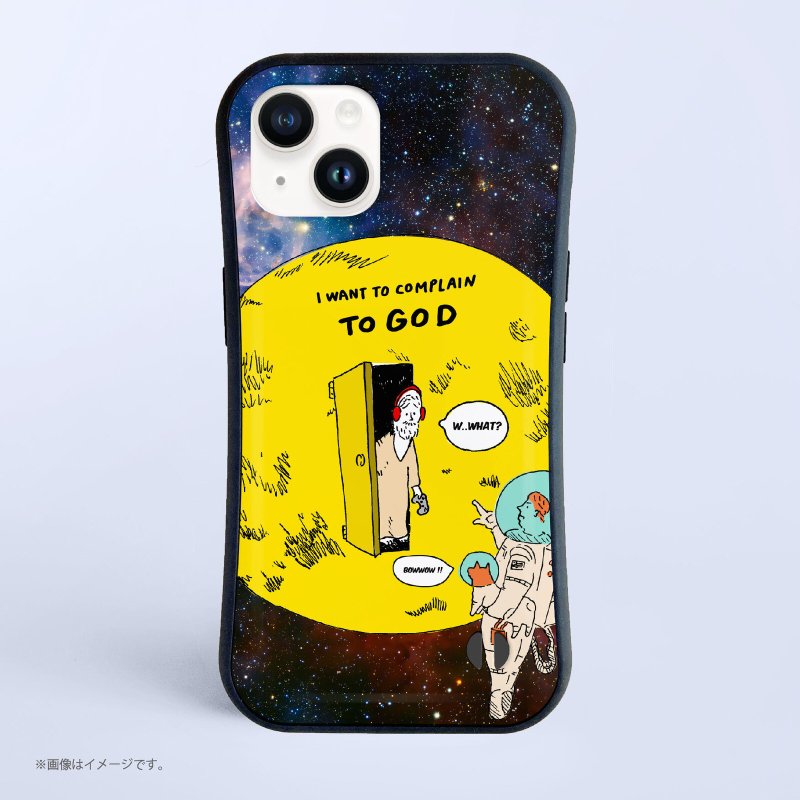 Shockproof Grip iPhone Case/I sometimes want to complain to God. - เคส/ซองมือถือ - พลาสติก ขาว