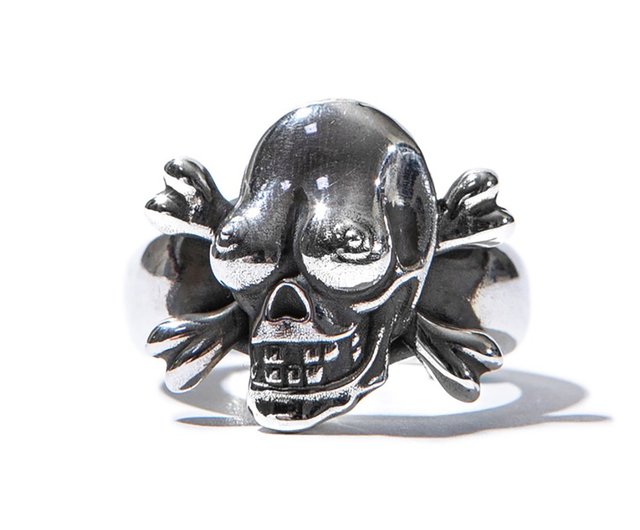 Knockout】PENETRATE BOOBY SKULL RING 戒指骷髏純銀聯名- 設計館