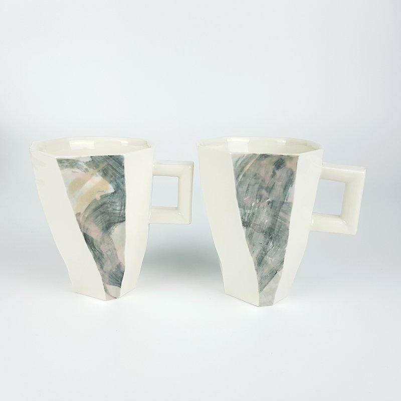 Block Mug Series - Block Marker for Cup Art - Mugs - Porcelain Multicolor