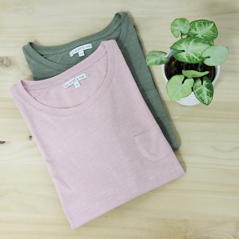 Goody Bag - Slub yarn fabric cotton T-shirt (set of two pieces) - トップス - コットン・麻 多色