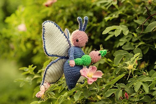 novichataartcrochet crochet butterfly, crochet butterfly stuffed toy, butterfly, knitted butterfly