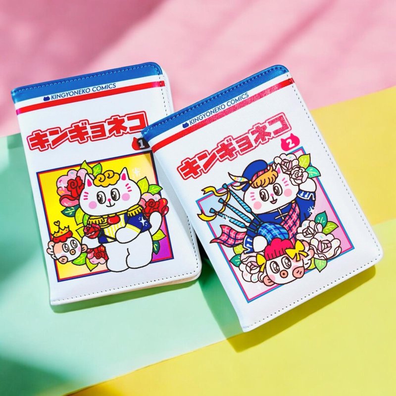 Kingnekosan Kiyo Comic Book Passport Holder - ที่เก็บพาสปอร์ต - หนังเทียม ขาว