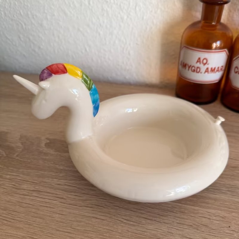 西班牙 DOIY 陶瓷創意零食盤甜品盤雪糕碗 獨角獸火烈鳥收納盤 - 居家收納/收納盒/儲物盒 - 其他材質 多色