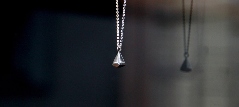 冰石系列 - 925純銀手作項鍊 銀飾 禮物 包裝 - 項鍊 - 其他金屬 銀色
