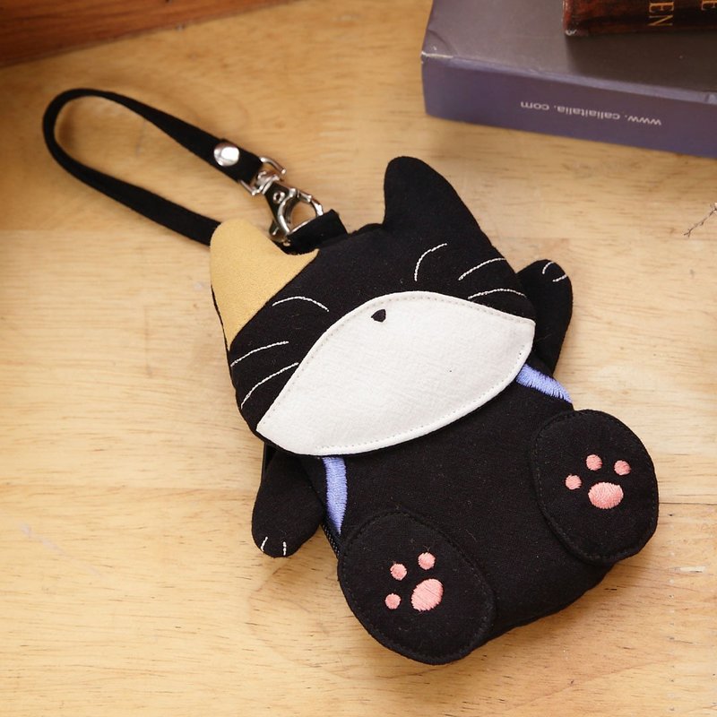 Mercedes-Benz cat-shaped transparent window identification card/coin purse/key storage bag [820338] - ID & Badge Holders - Cotton & Hemp 