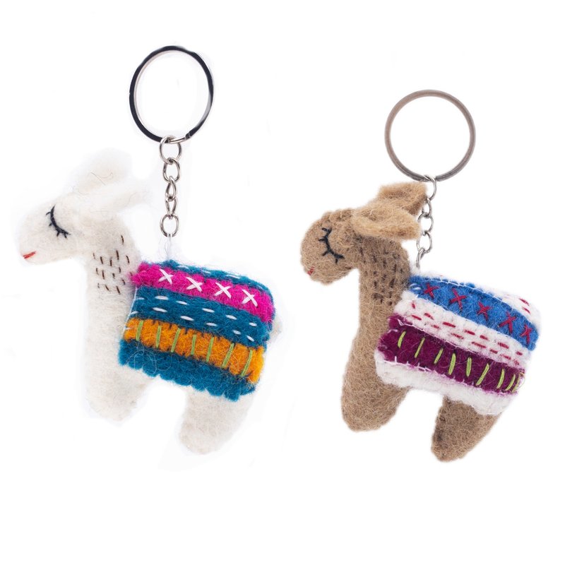 Wool Felt Keychain - Llama Keychain - ที่ห้อยกุญแจ - ขนแกะ 