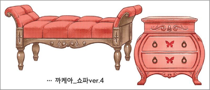 Kakea sofa ver4types (blackraccoon) Vintage collage design paper sticker - 貼紙 - 紙 多色