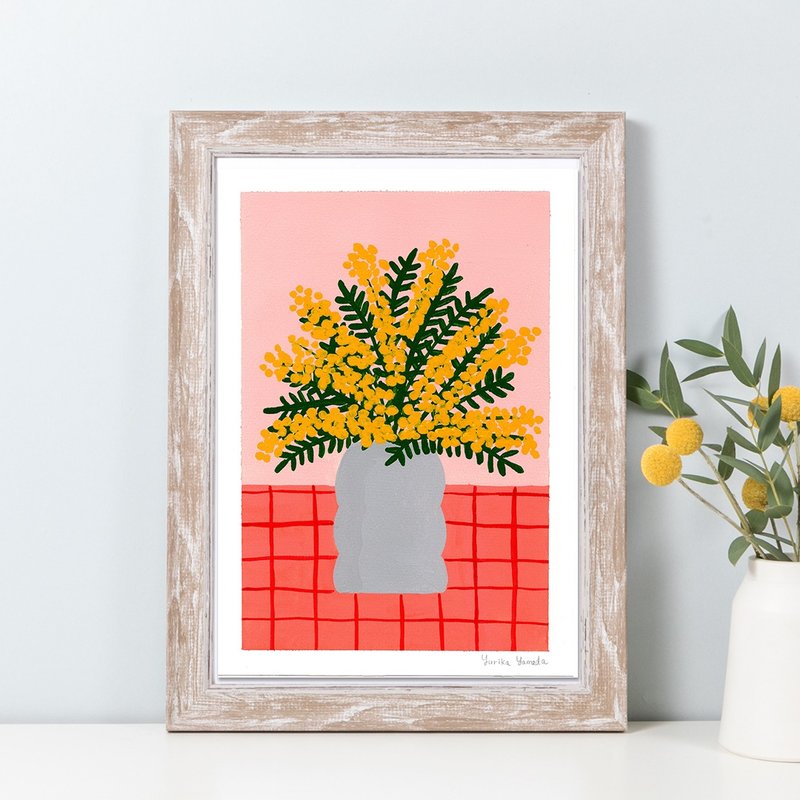 原画 -ミモザの花- - 海報/掛畫/掛布 - 紙 黃色