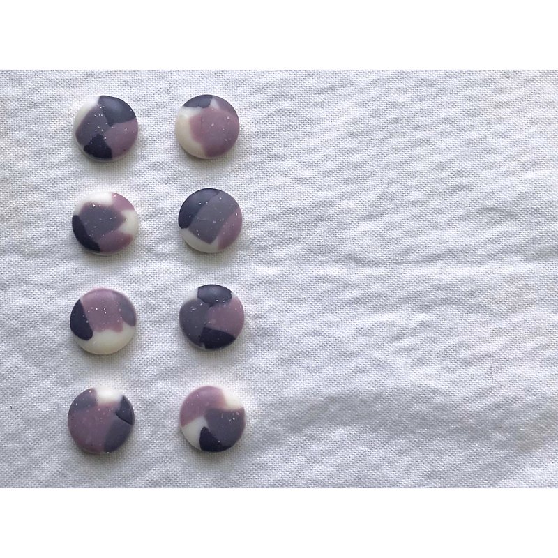 Thoth clay earrings clay earrings | purple platter | - Earrings & Clip-ons - Pottery 