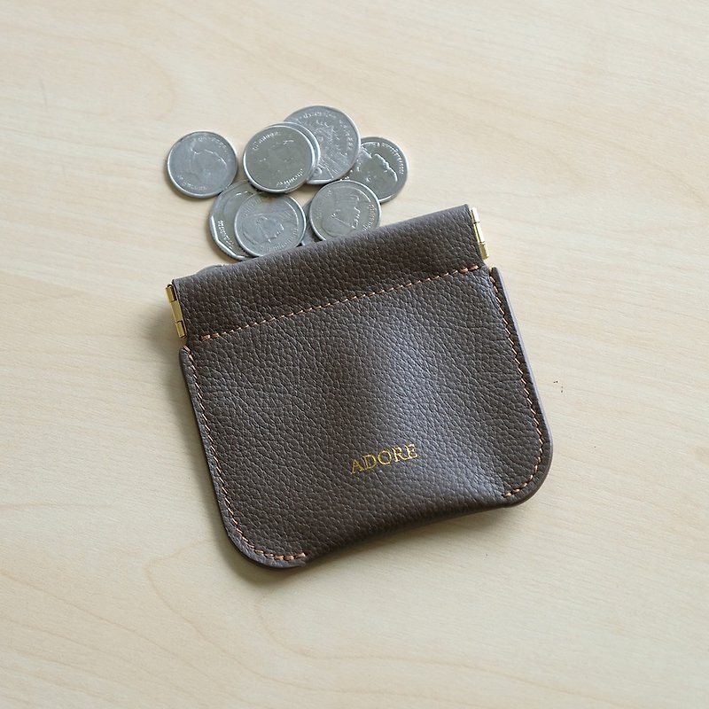 ADORE Leather coin purse (Cocoa)
