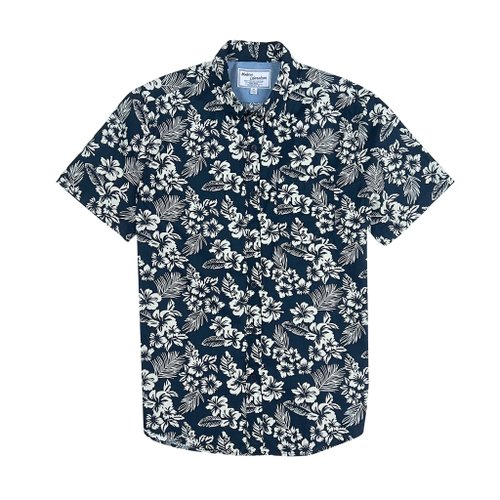 Modern Liberation Men's Hibiscus Print Shirt 扶桑花襯衫 - 靛藍