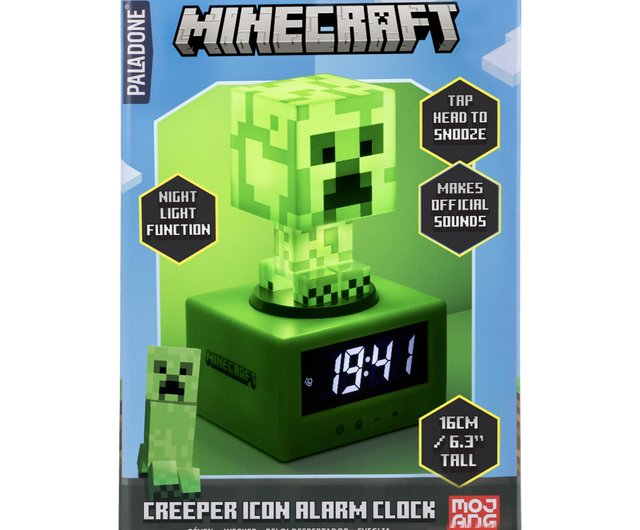 Minecraftクリーパー3IN1アラームクロックフィギュアランプ