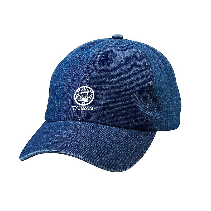 Taiwan Gutter Cover - Old Hat - Denim Denim - หมวก - ผ้าฝ้าย/ผ้าลินิน สีน้ำเงิน