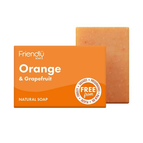 正在選物 【英國 FRIENDLY SOAP 富樂皂】橘子葡萄柚緊緻亮膚手工皂(95g)