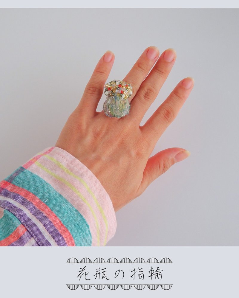 花瓶     羊毛画の指輪 - 戒指 - 羊毛 多色