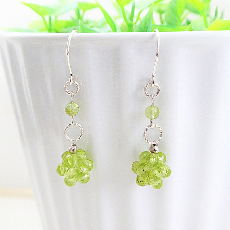 Sparkling Peridot Earrings - ต่างหู - เครื่องประดับพลอย สีเขียว