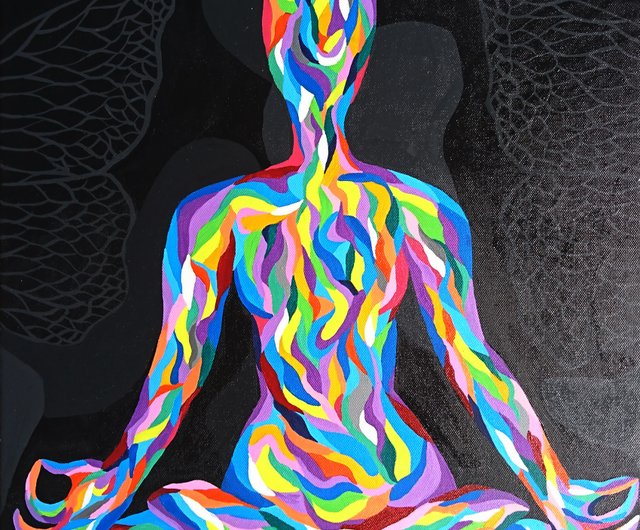 Original Yoga Painting －Chakra Flowing - Shop chihyingheart