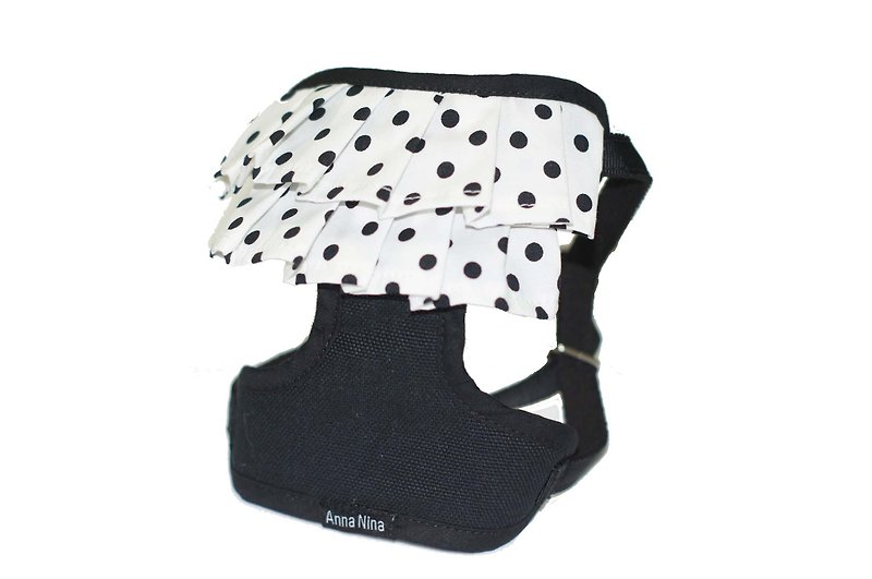 Breathable pet chest strap for cats and dogs Polka dot quick shipping handmade - Collars & Leashes - Cotton & Hemp 
