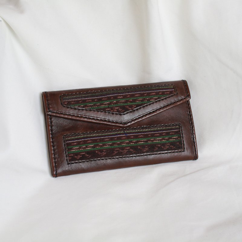 Back to Green :: Envelope push button vintage wallet hd-01 - กระเป๋าสตางค์ - หนังแท้ 