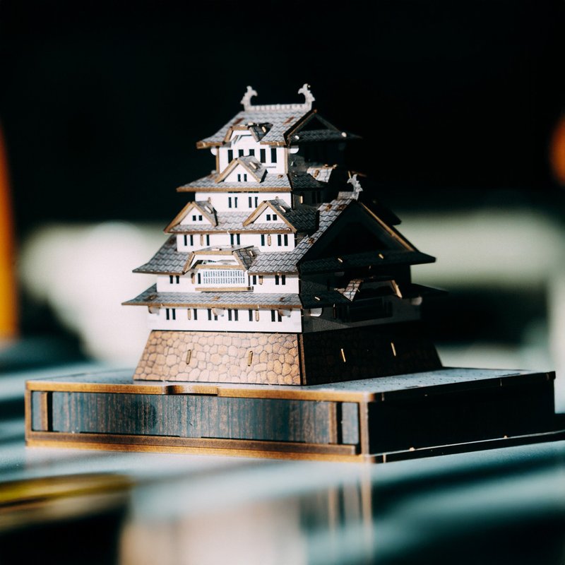 【DIY Craft】Japan's Himeji Castle Tōdō Miniature Model Collectible Architectural 3D Puzzle - ของวางตกแต่ง - ไม้ สีเขียว